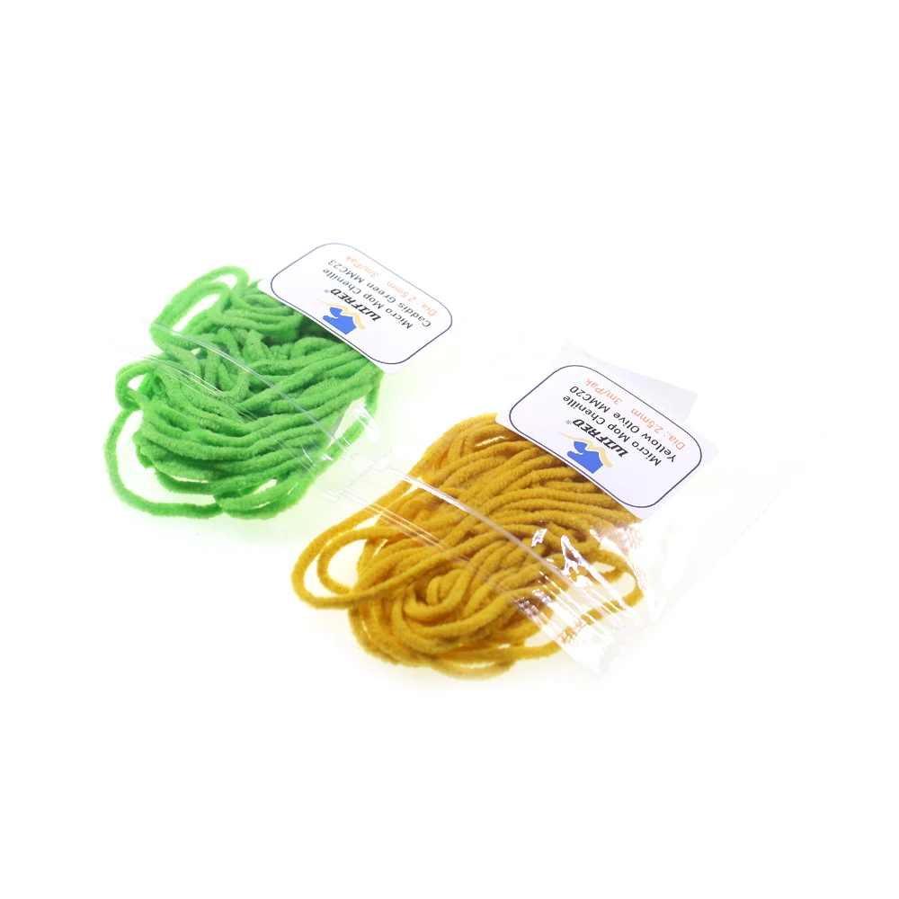 3 m/Packung Fliegenbindematerial Micro Mop Chenille Caddis Nymph Woolly Bugger Streamer Salzwasser Mopp Fliegen Forelle Crappie Jig Lure – Detail 9