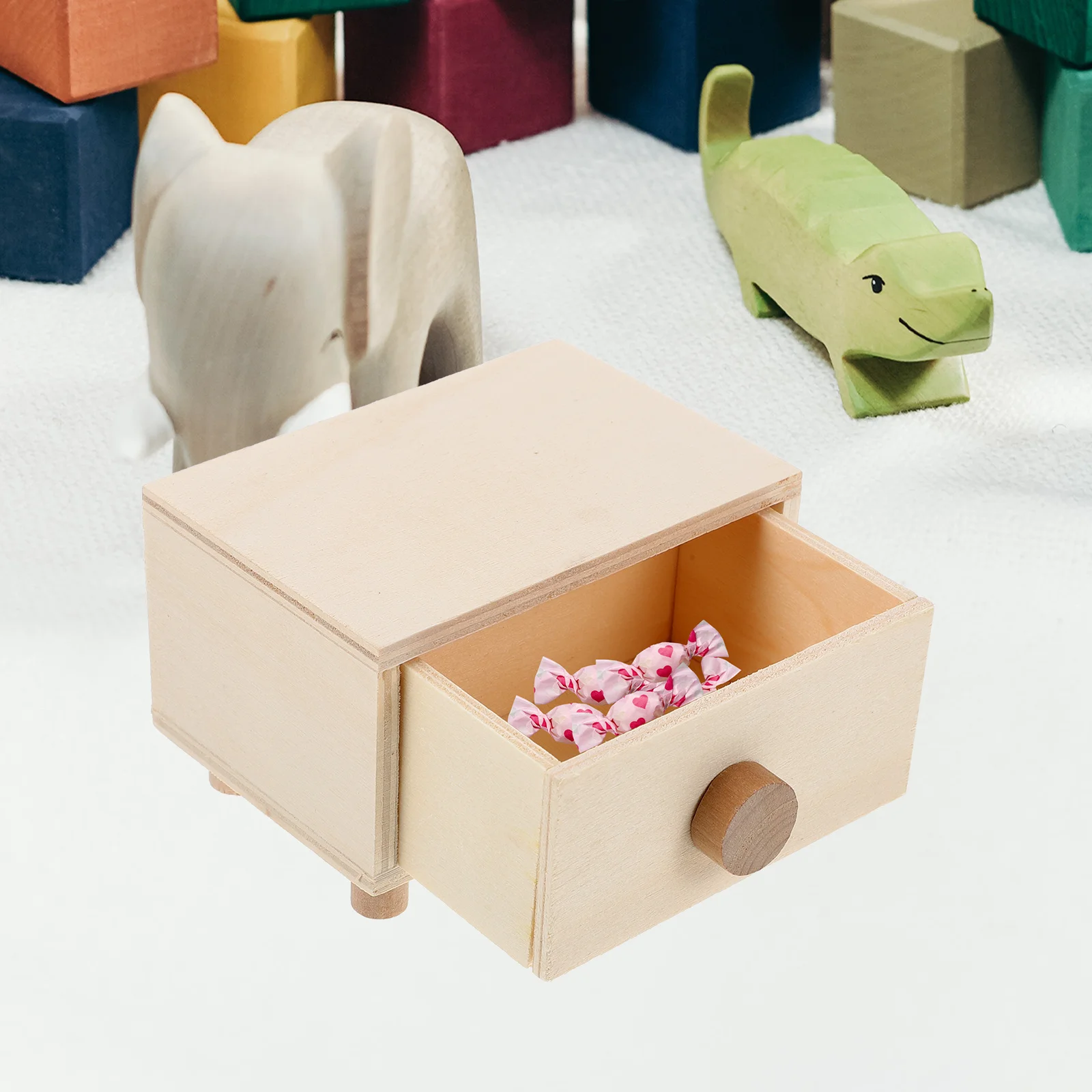 3 قطع من صناديق الأدراج الخشبية، تخزين ممتاز مصقول يدويًا للأطفال، مستحضرات التجميل والمجوهرات، منظم الحلوى، صندوق خشبي مصنوع يدويًا #1