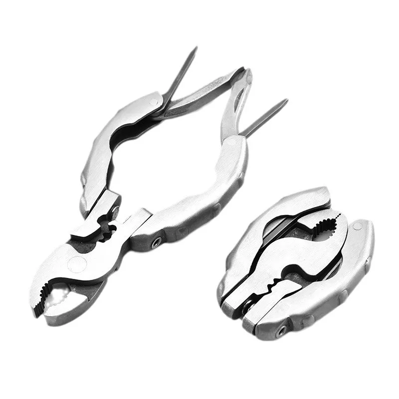 Small Multi‑Functional Turtle‑Back Pliers, 9‑in‑1 Stainless Steel Multi‑Tool Pliers with Screwdriver, Portable for Daily Carry