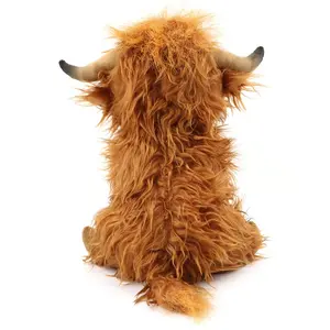 Simulação Highland Cow Plush Toy para crianças, bichos de pelúcia macios, boneca kawaii, presentes para bebês, decoração de casa, 25cm 6 principais vendas boneco vaca - №6