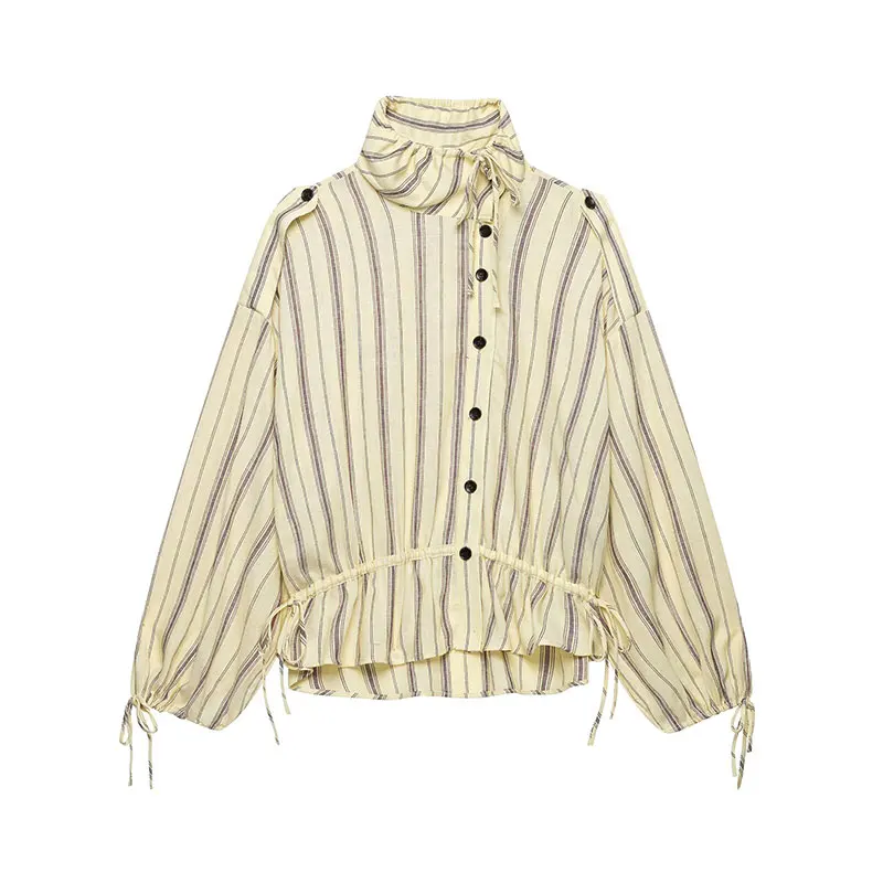 TFAFXY 2026 Autumn Women's Elegant Striped Blazer Suit Loose Button Blazer Wide-leg Pants Fashion Pants Set