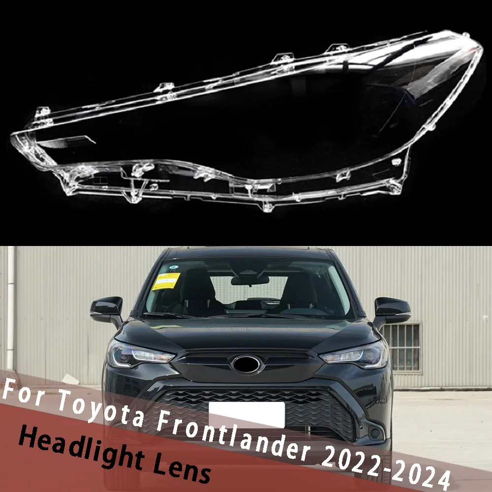 For Toyota Frontlander 2022 2023 2024 (Low) Car Headlamp Cover Headlight Shell Lens Plexiglass Housing Lamp Lampshade Caps