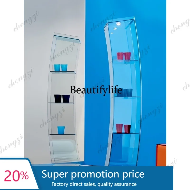 PPP Transparent glass display case Wine cabinet Premium corner cabinet Bookshelf