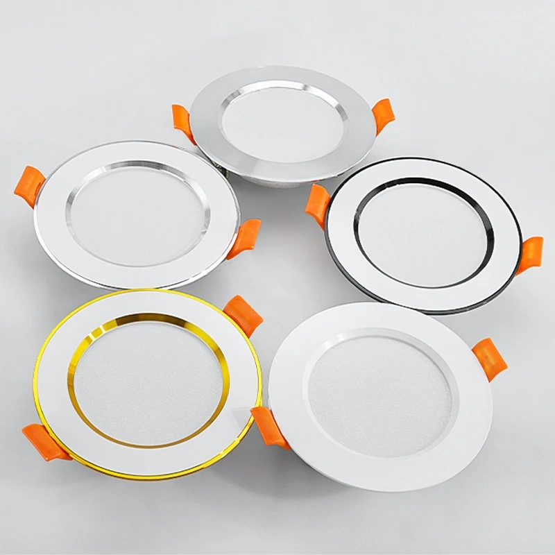 Dimmable  Downlight  LED Tri-tone Light 110/220V Spot 5W 7W 9W 12W 15W Recessed in LED Ceiling Downlight Light Warm White Lamp