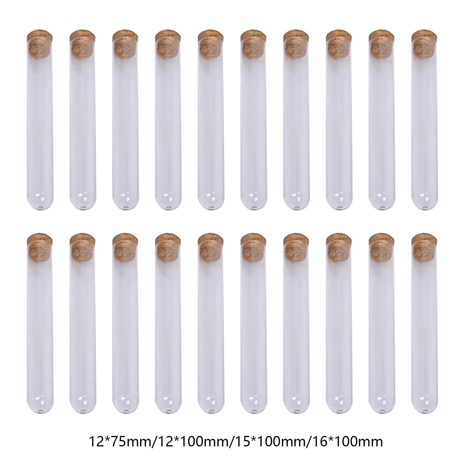 20Pcs Test Tubes with Lids Sample Storage Organizer for Beads Liquid Storage Plant Propagation Halloween Scientific Experiments