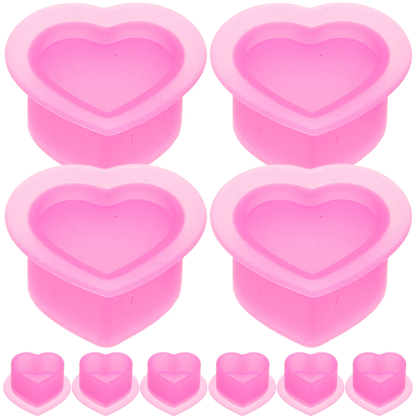 

100Pcs Heart-Shaped Silicone Ink Cups Small Ink Holders Flexible Durable Tattoo Supplies Pigment Containers Tattooing Supplies