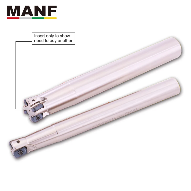 MANF Face Milling Holder Milling Cutter EXN03R16D15d150L2T 15mm 16mm 20mm High Feed CNC Mill Tools For LNMU0303ZER Insert