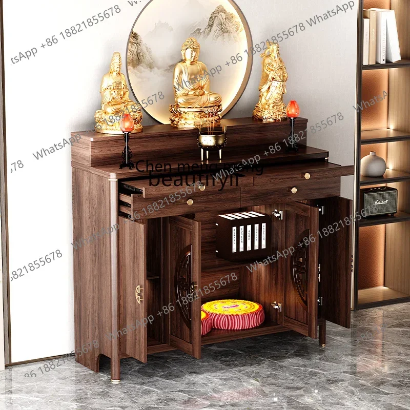 Buddhist shrine offering table, incense case household Buddhist table  God of Wealth tribute table New Chinese style