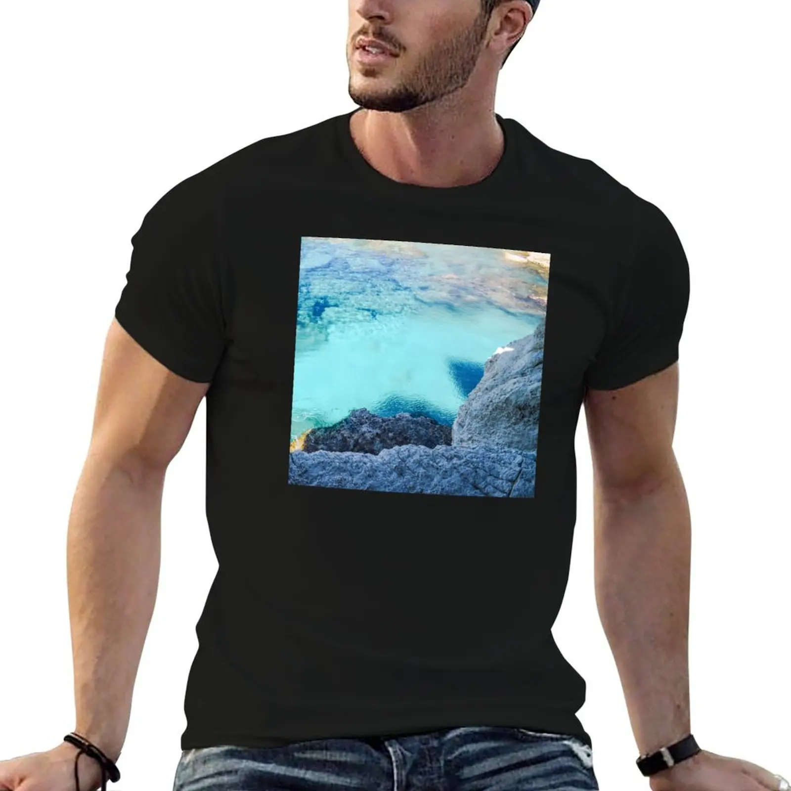 Sea, Transparent, Water, Clear, Turquoise, Nature T-Shirt animal prinfor boys blacks vintage t shirt men