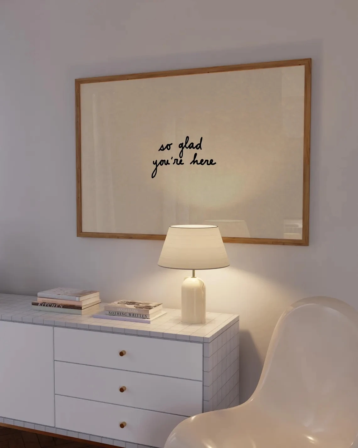 So Glad You're Here Wall Art Canvas Prints Entryway Wall Art Guest Greetings Poster Modern Wall Pictures for Guest Room Decor