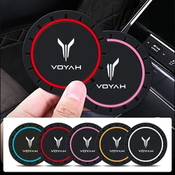 2Pcs Car Silicone Coaster Anti-slip Water Cup Drink Mat Interior Accessories For Voyah FREE 2021 2022 2023 2024