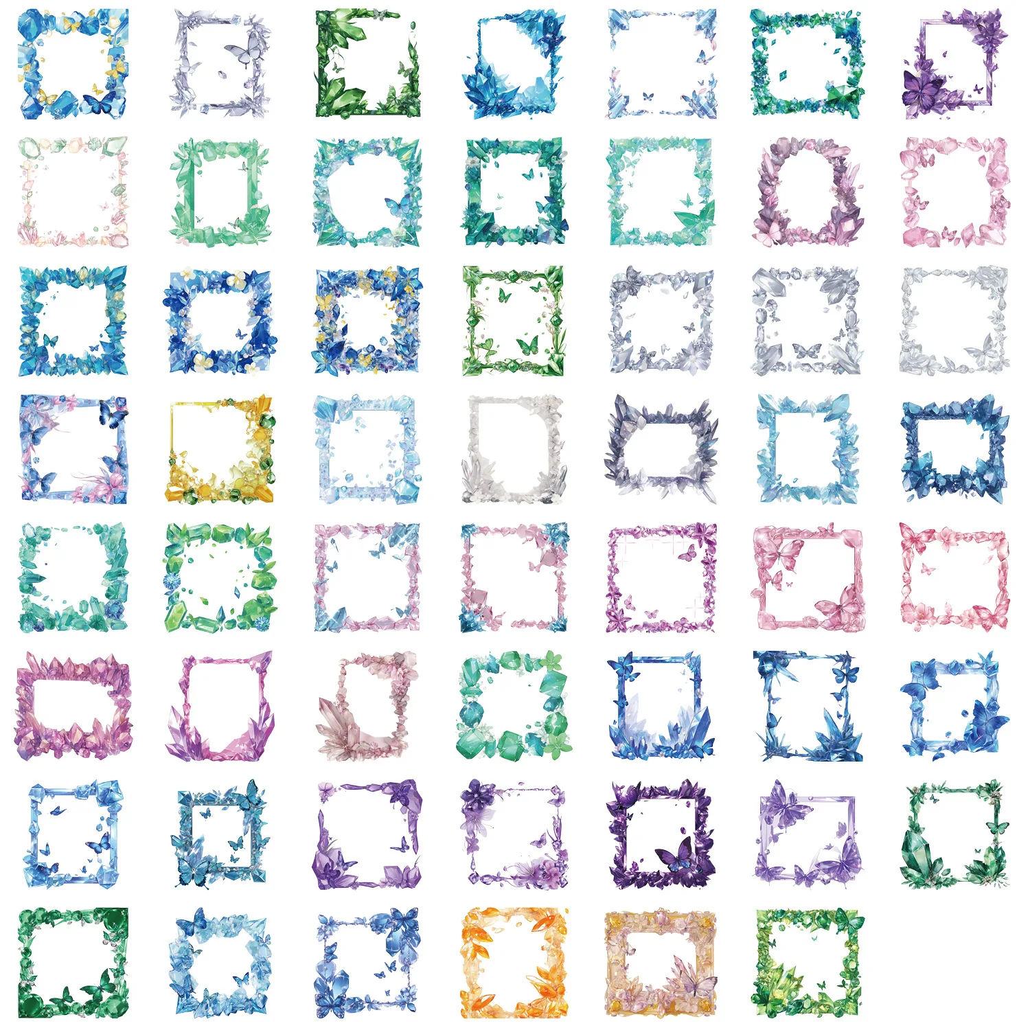 

10/55PCS Retro Floral Stickers Personalized Creative Cartoon Doodle Decal Children's Toy Gifts for Notebook Paper Palette Case