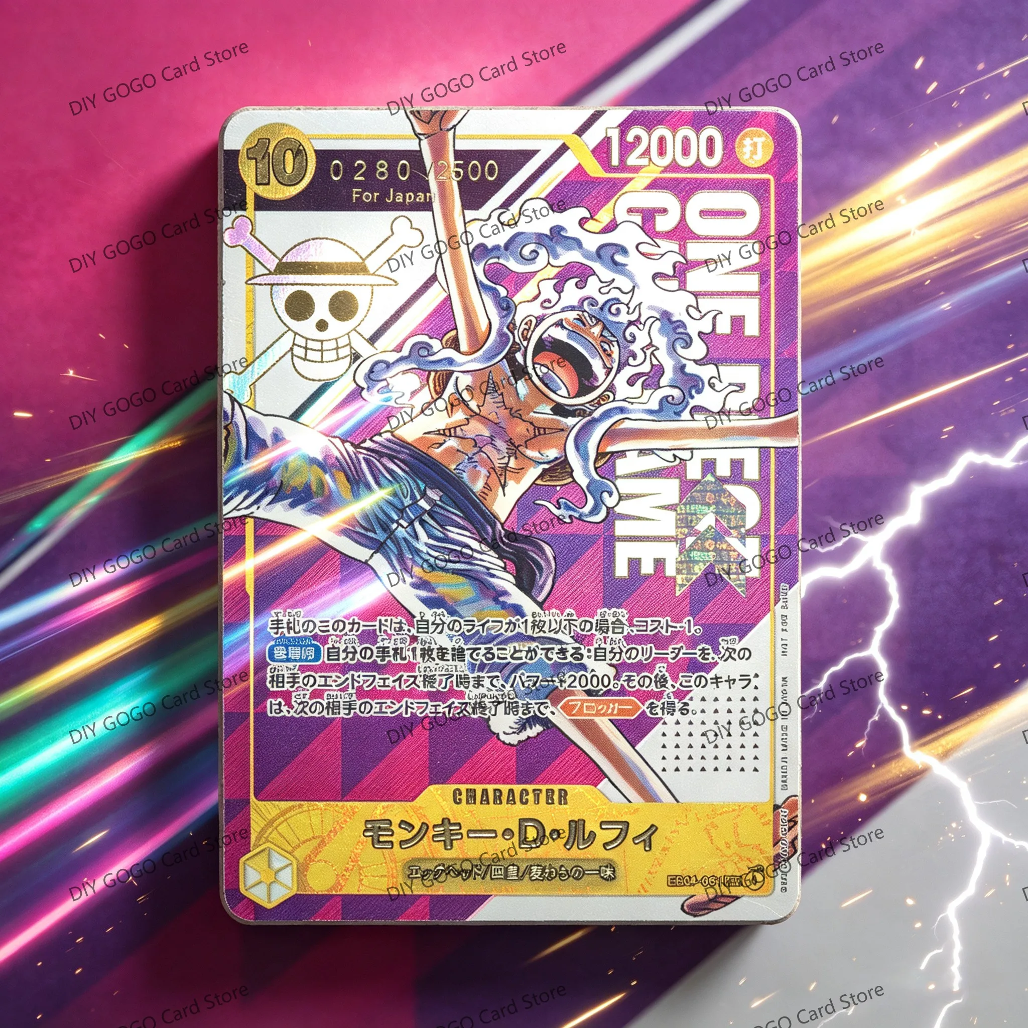 DIY 2026 ONE PIECE JP PROMOS HOLO MONKEY D. LUFFY SERIALIZED TOP PRIZE 10 Points Rating Gift Display Copy Card Dropshipping