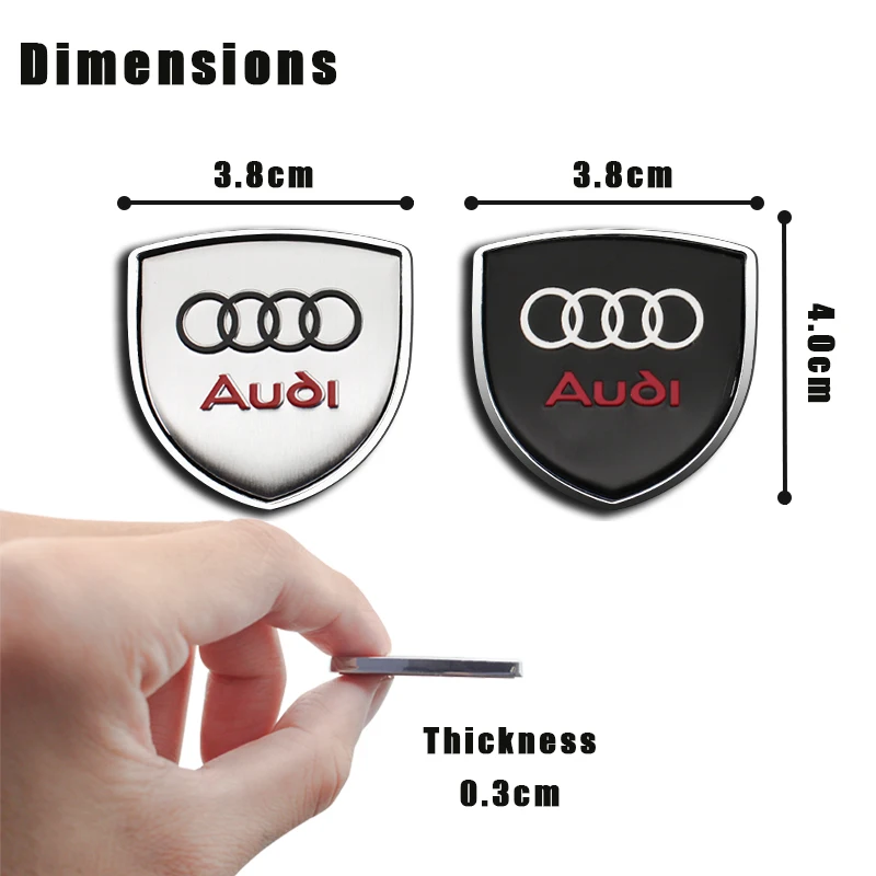 For Audi A4 A5 A6 A3 B8 8P 8V B6 C7 S S3 S4 S5 S6 S7 S8 3D Metal Emblem Car Body Rear Trunk Sticker Badge Decoration Accessories