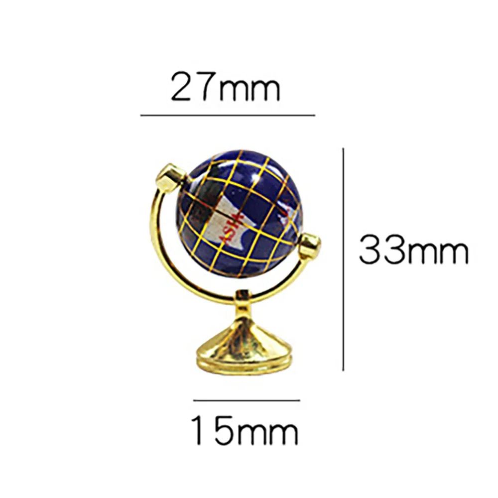 1Pcs 1/12 akcesoria do domku dla lalek miniaturowy globus Mini Tellurion Model dla dekoracja do domku dla lalek OB11 bjd