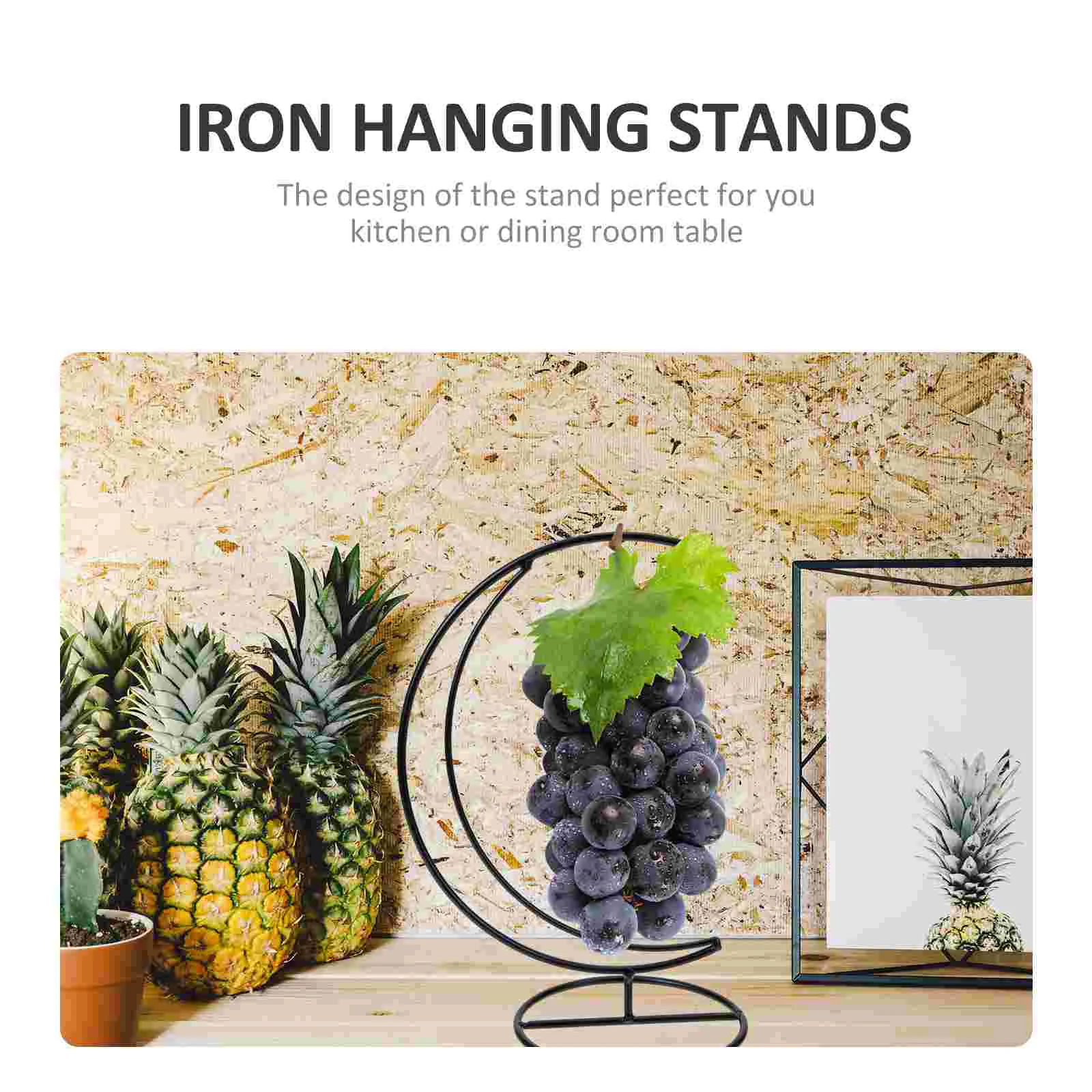 Fruit Iron Plate Kitchen Supplies Grape Hanging Racks Fresh Storage Indoor Hangers Holders Stands Banana Decor