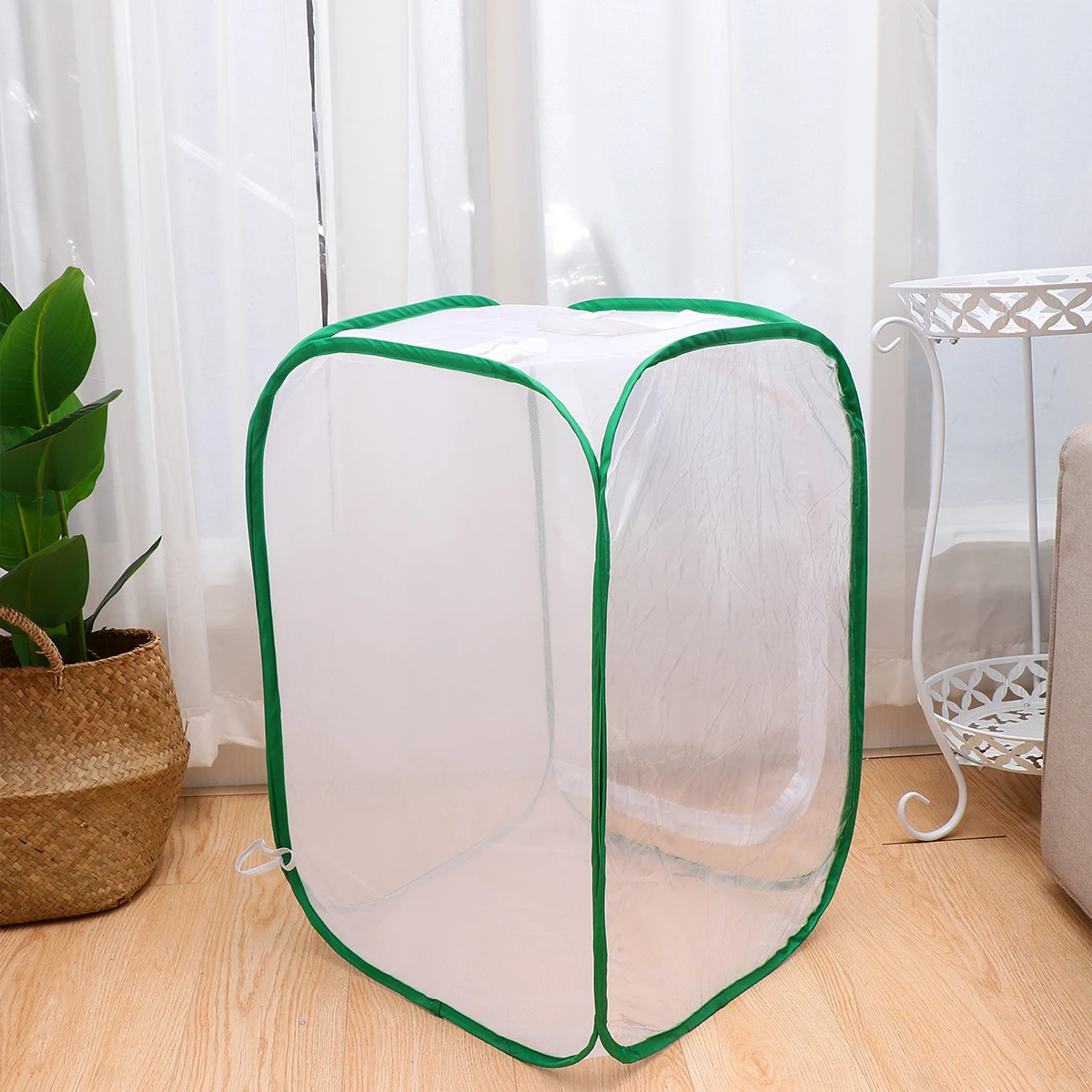 

Insect Proof Net Butterfly Cage Kids Insect House Foldable Bag Zipper Breeding Tools Mesh Fabric Outdoor Exploration