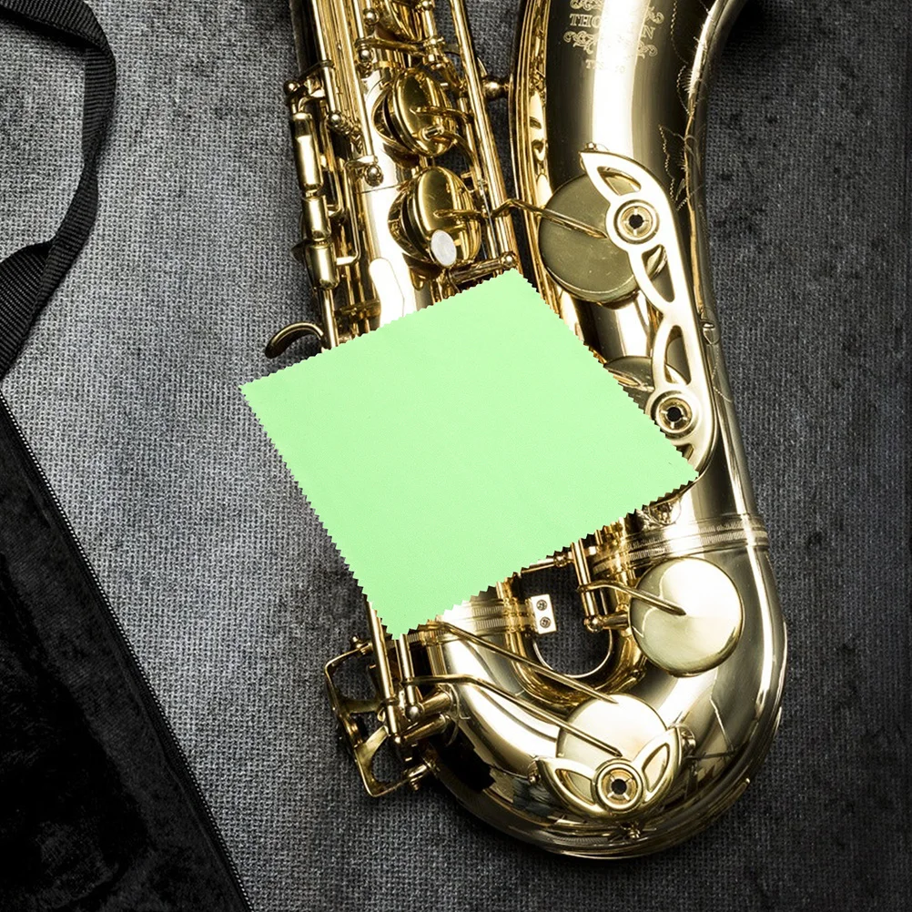 

6Pcs Musical Instrument Cleaning Cloth Soft Skin Friendly Dual Sided Polishing Wiping Guitar Violin Piano Trumpet Sax Clarinet