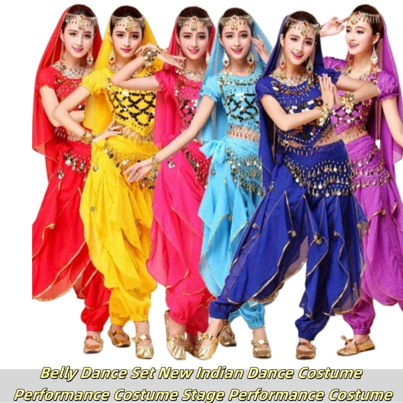 ハロウィンパフォーマンスベリーダンスセット新しいインドダンス衣装パフォーマンス衣装ステージ衣装