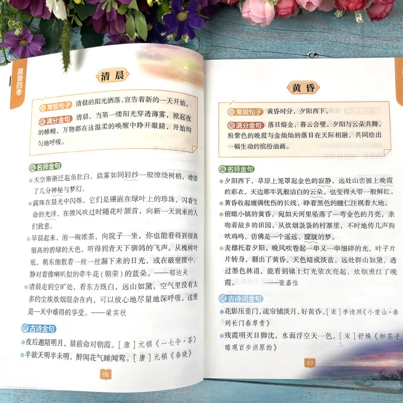 1000 Examples of Golden Sentences in Writing, Writing Techniques and Methods, Writing Materials Book