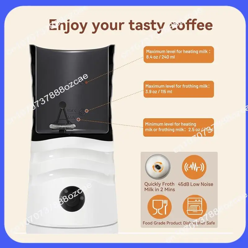 Keurig K-Latte 싱글 서브 K-컵용 A26P 교체용 거품기 전기 우유 기선 MMF-809-BL