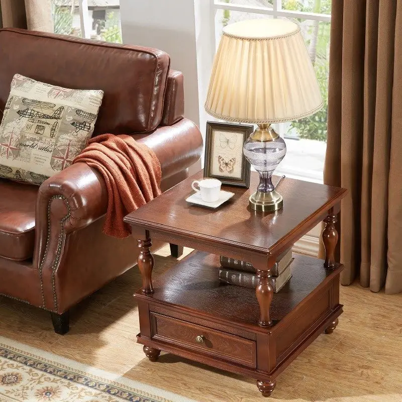 European side sofa phone table side cabinet square creative bedside table