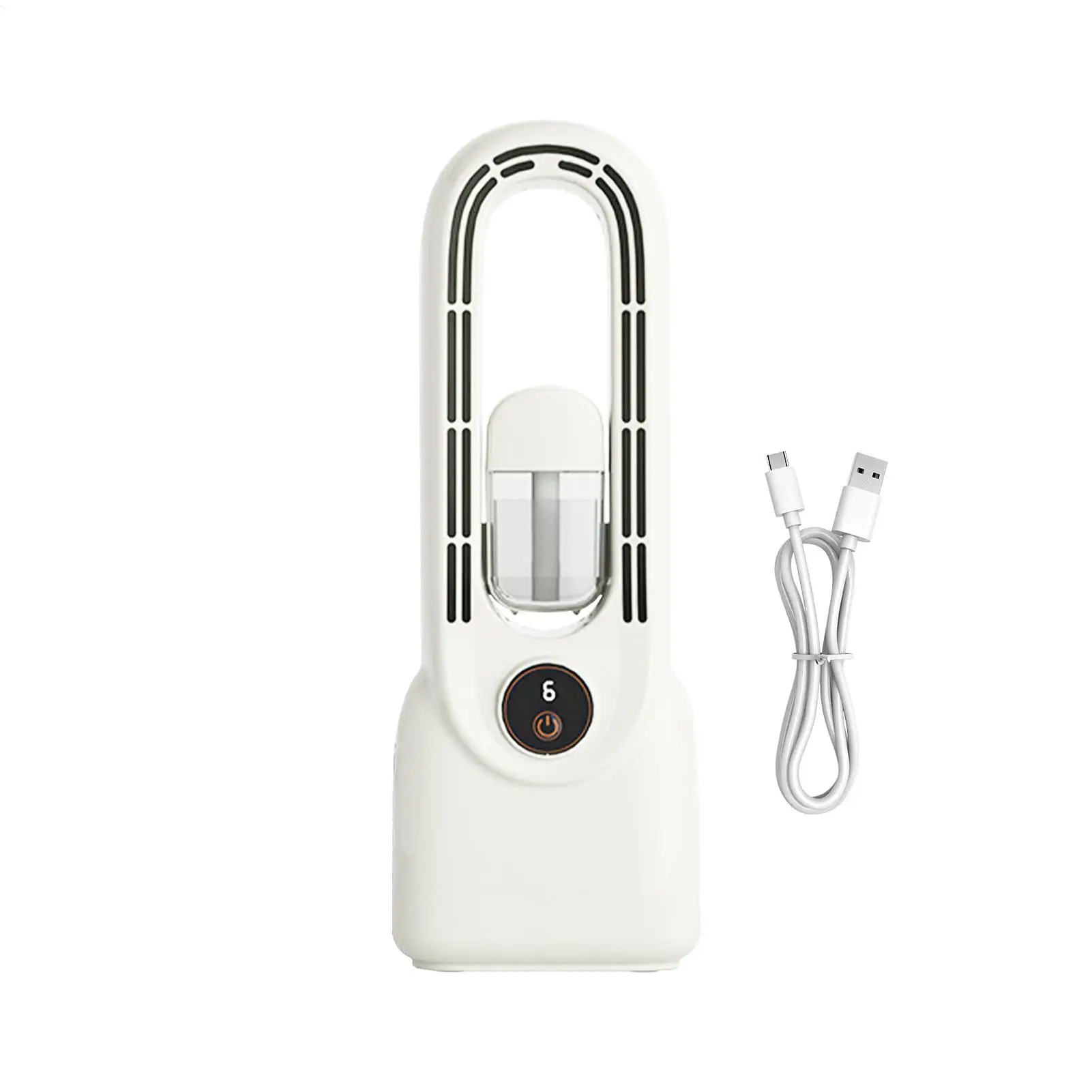 Mist Fan 6-Speed Bladeless Ventilator And Humidifier Type-C Charging 1500mAh Quiet Personal Misting Fan For Office Home Bedroom