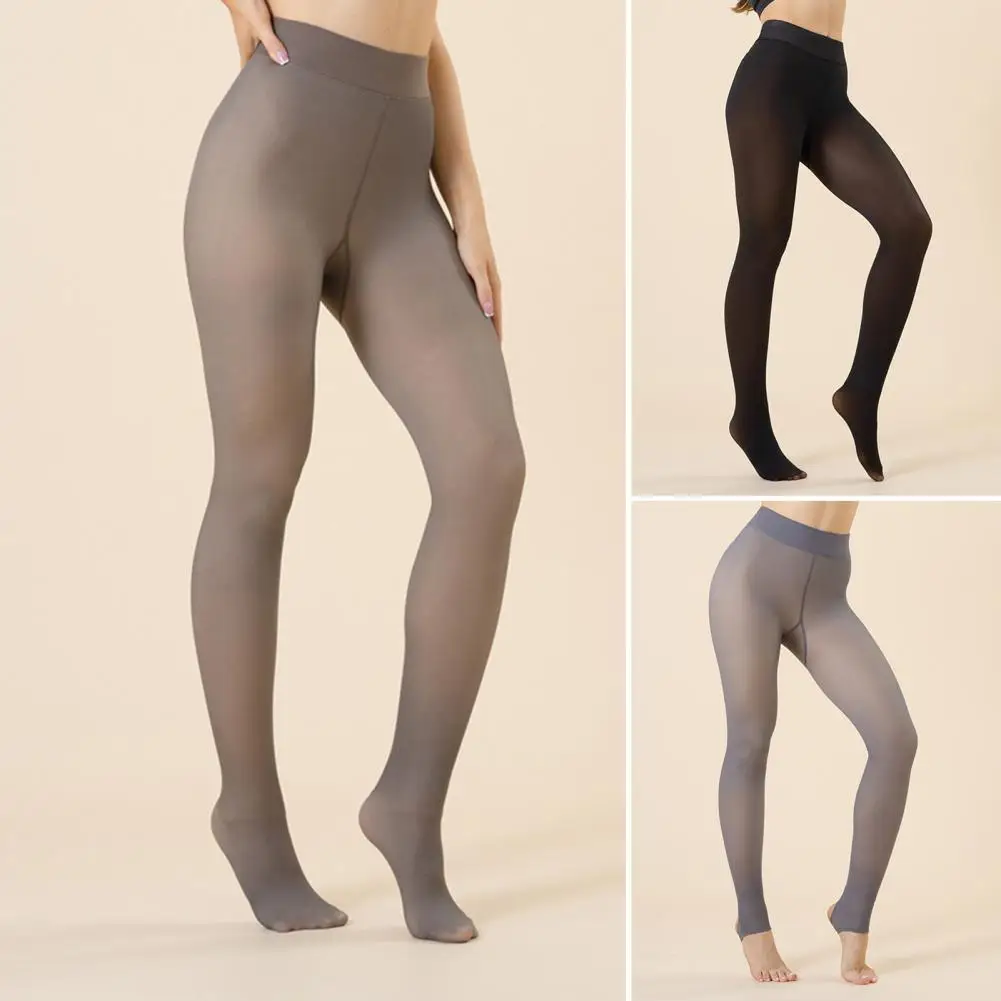 

Women Leggings Winter Thermal Fleece Lined Leggings for Women High Waist Lifting Tights Sheer Fake Translucent Pantyhose Opaque