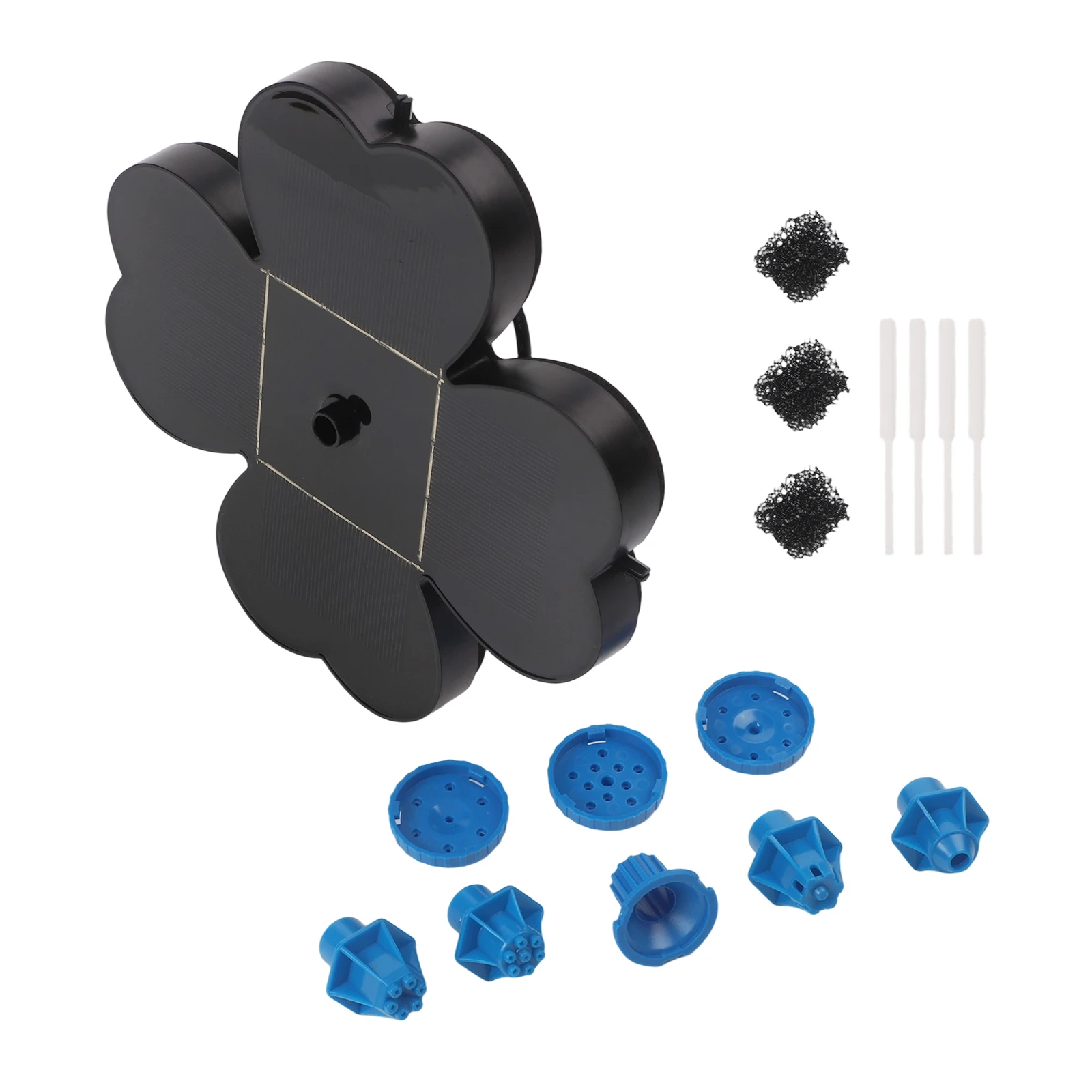 

Garden Decoration As Show Floating Fountain Decorative Garden Water Pump Solar Fountain 8 Interchangeable Nozzles