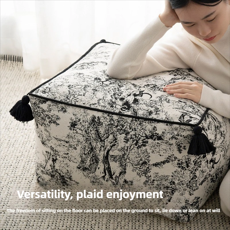 French Floor Lazy Bean Bag Tatami Cushion Living Room High Grade Hanging Swan Seat Cushion Fashion Magazine Shooting Stool