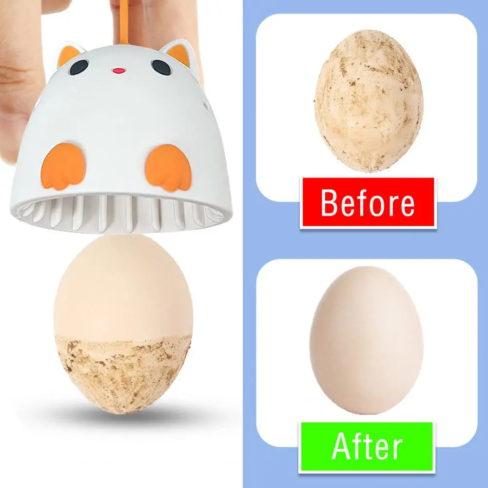 Egg Washing Tool Silicone Egg Brush Cleaner Reusable Chick Shape Scrubber for Gentle Egg Washing Fruit Vegetable Cleaning Tool