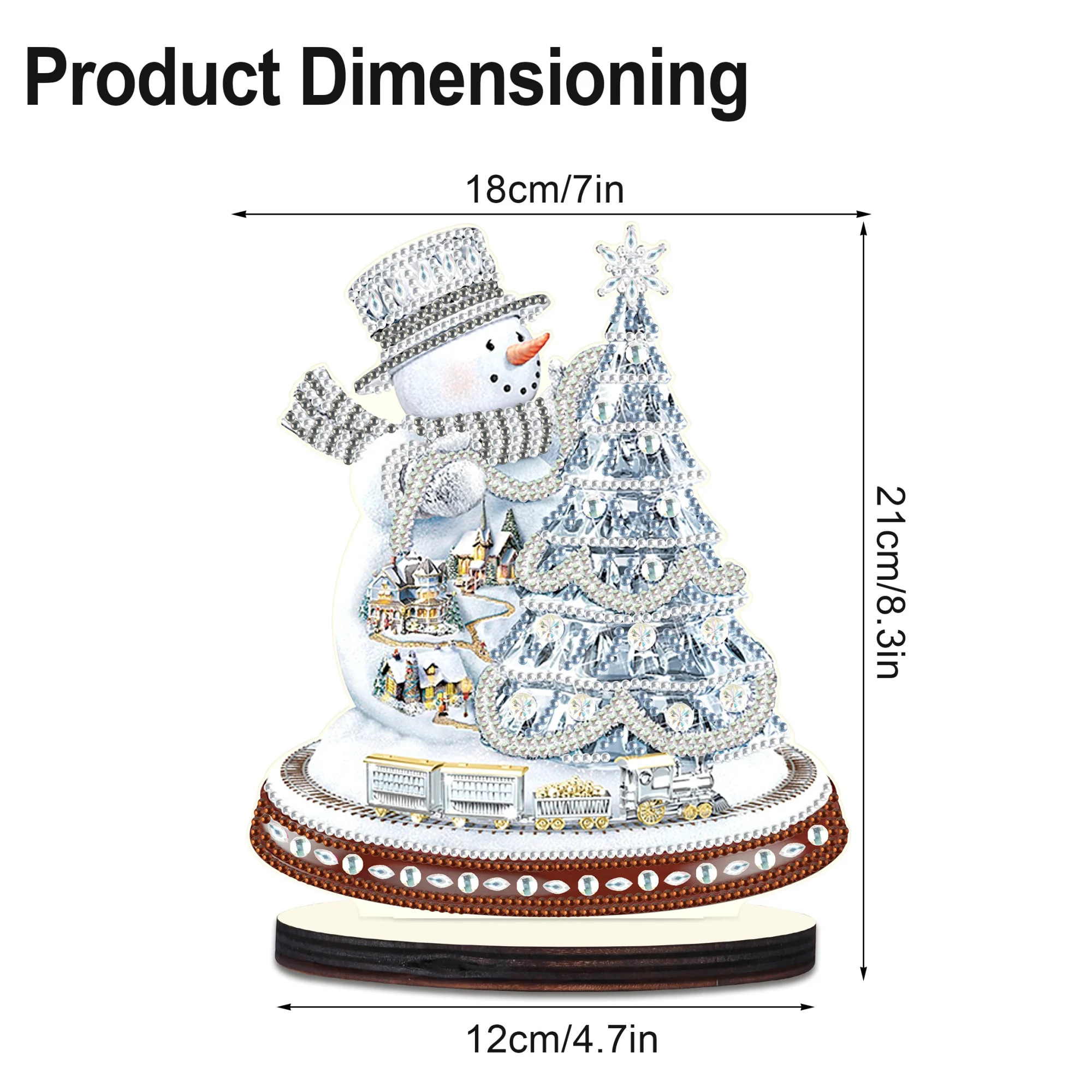 Diamond Art Painting Ornaments Kits for Adults,Christmas theme Crystal Special Shape Diamond Ornaments Home Tabletop decor Gift