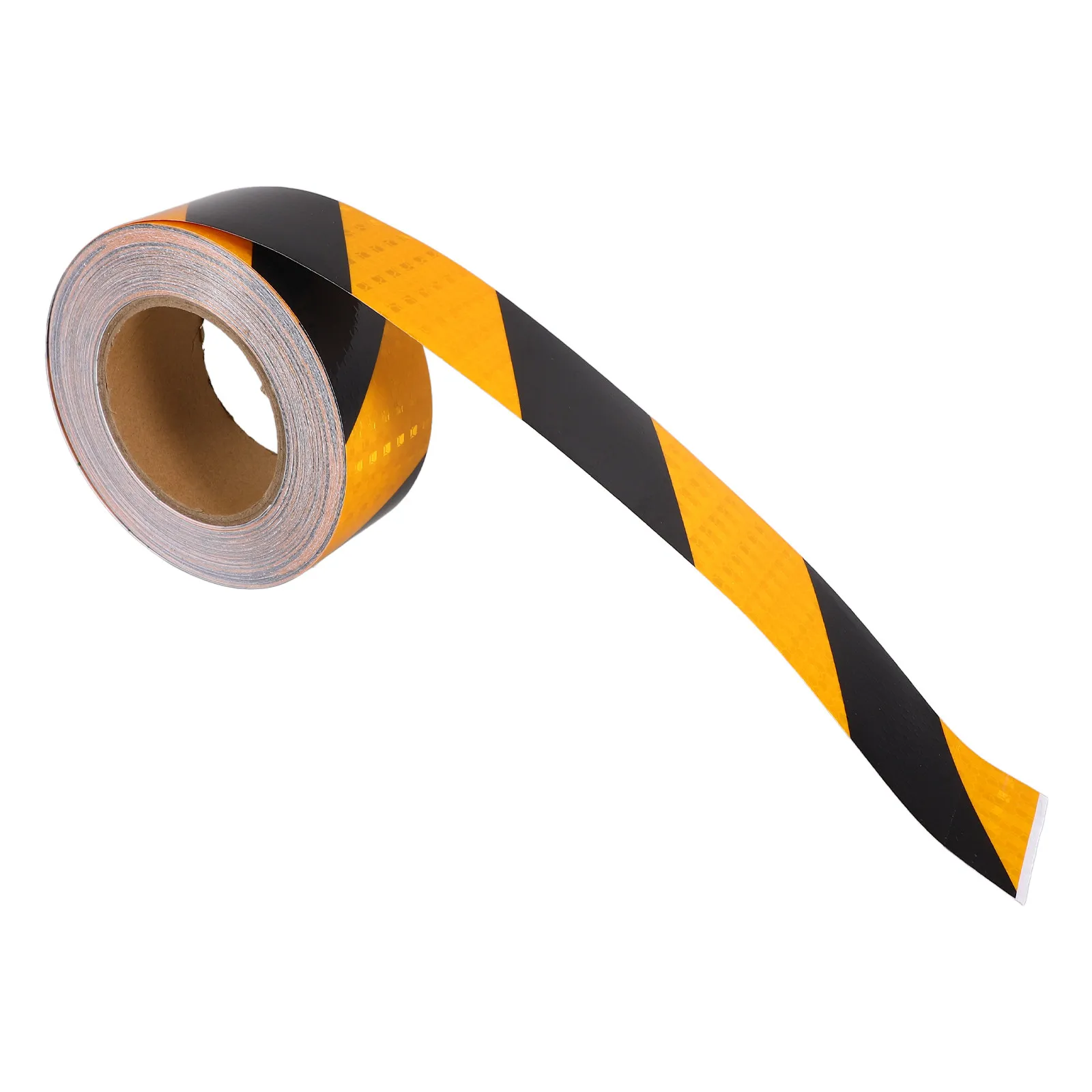 1-roll-reflective-warning-tape-automotive-reflective-strip-bright-diagonal-stripe-post-tape-for-concrete-driveway-outdoor-safety