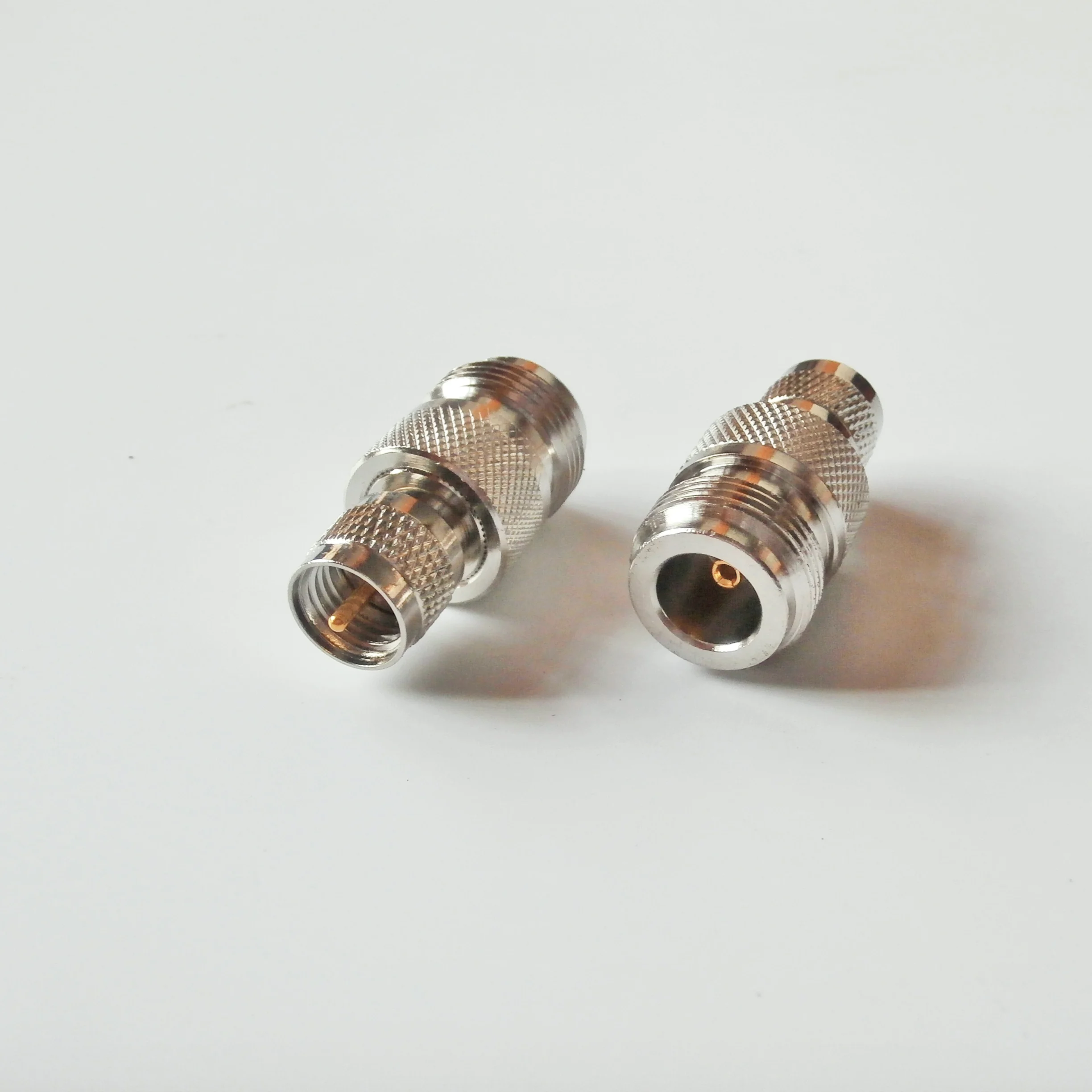 

1X Pcs miniUHF To N Cable Connector Socket mini UHF MINIUHF Male To N Male Jack Brass Straight Coaxial RF Adapters