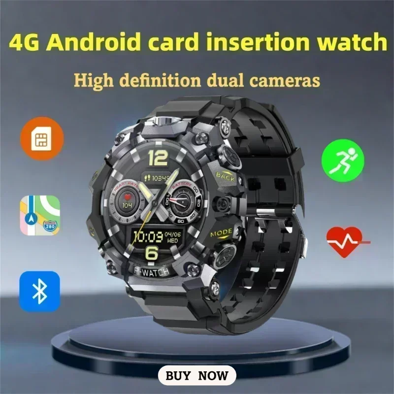New Q668 5G Full Network Smartwatch 1.5 Inch SIM Card 8MP Dual HD Camera WiFi GPS Waterproof Heart Rate Monitor for Men Women