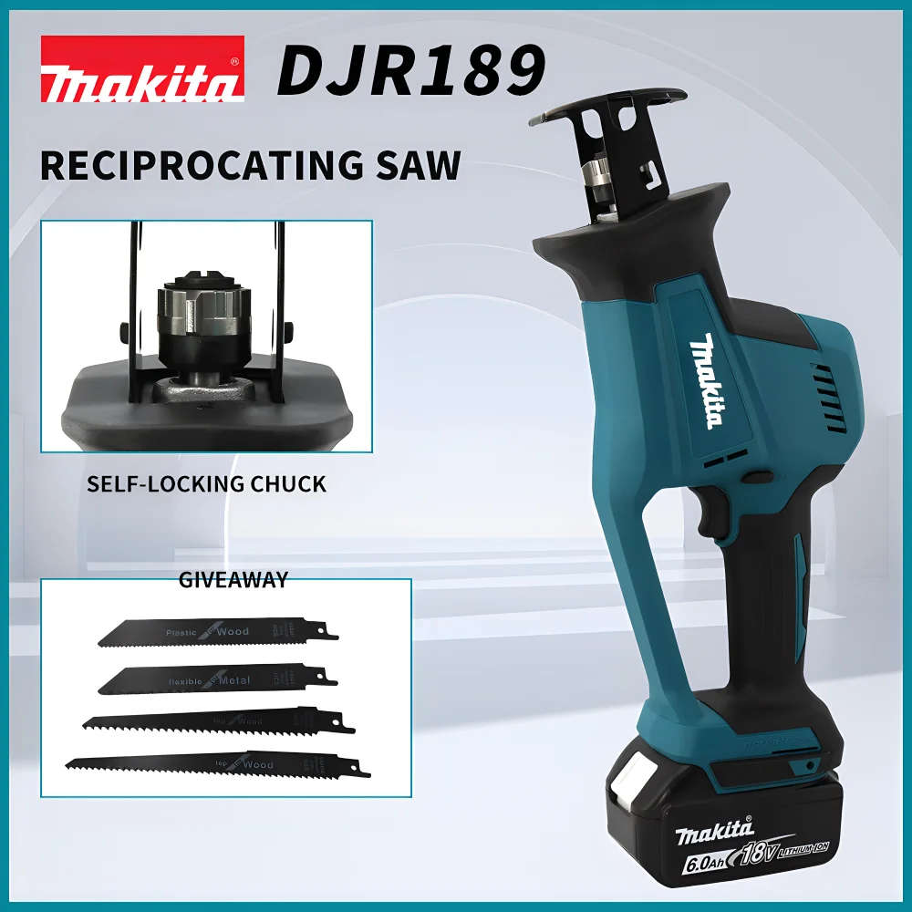 Makita  Brushless  Electric Reciprocating Saw Cutting Saw  Rechargeable Multifunction Saw Wood  Cutting Metal Cutting  Tools