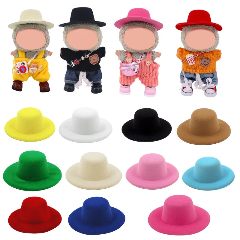 

Cute for 17cm Anime Labubu Doll Kawaii Color Hat Cartoon Doll Clothes Dress Up Decoration Doll Accessories Girl Children Gift