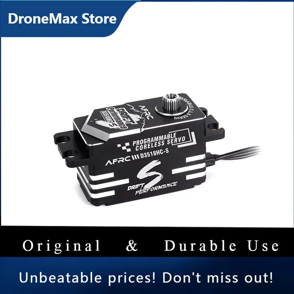 DroMaAFRC Servo All Metal Programmable High Performance Brushless Mini Servo Motor D3518HC-S For RC Model Car Plane Boat