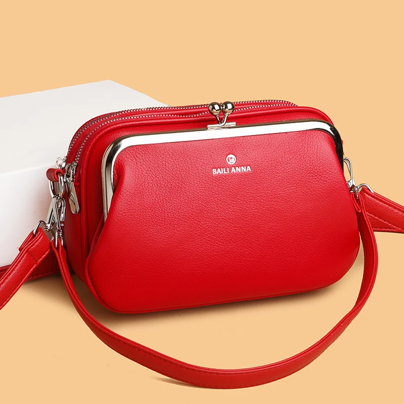 High-Quality Women's Fashion Bag 2025 New Korean Version Trendy Luxury Multi-Layer Single Shoulder Satchel Crossbody Bag