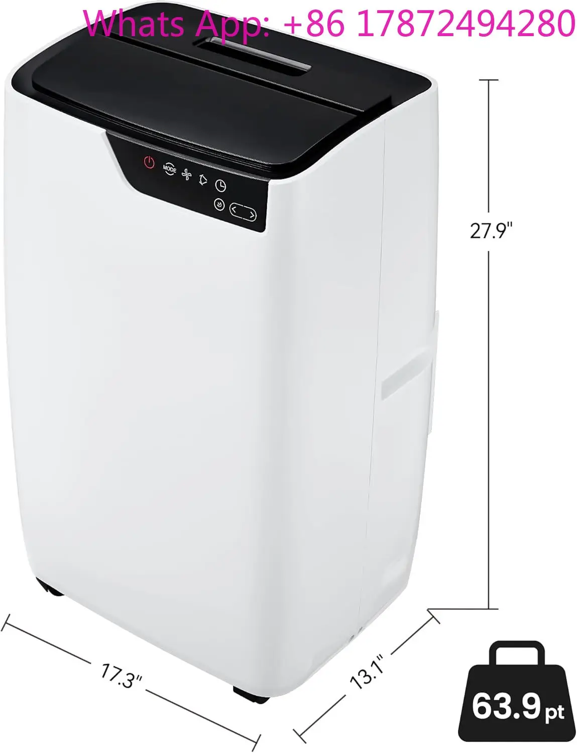 12000 BTU Portable AC – Cools 550 Sq.Ft, 3-in-1 Function & 24H Timer (Quiet Operation)