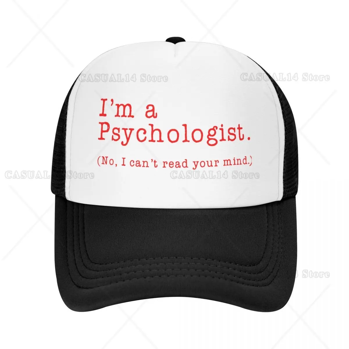 

I'm A Psychologist No I Can't Read Your Mind Baseball Cap Adjustable School Psychologist Trucker Hat Sports Snapback Caps