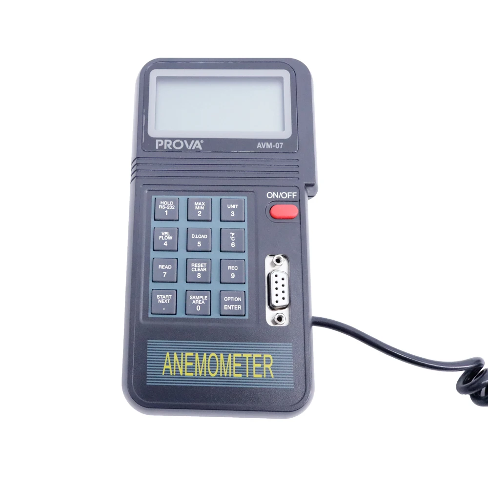 AVM-07 مقياس شدة الريح الرقمي مقياس حجم الهواء نطاق سرعة الرياح (CMM): 0.01 ~ 9999 × 100