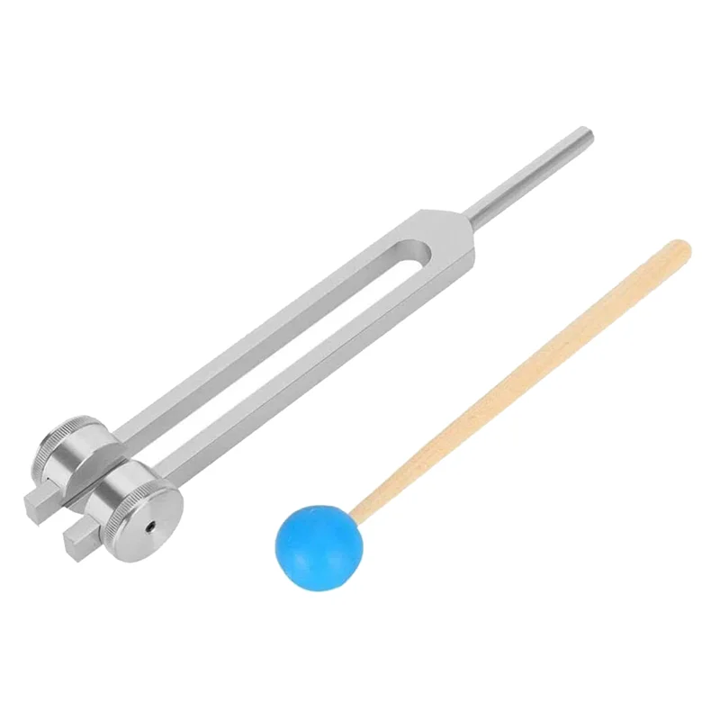 AB47-อลูมิเนียมส้อมเสียง,ส้อมเสียง 111Hz พร้อมค้อนสําหรับระบบประสาทการทดสอบ Sound Healing Therapy