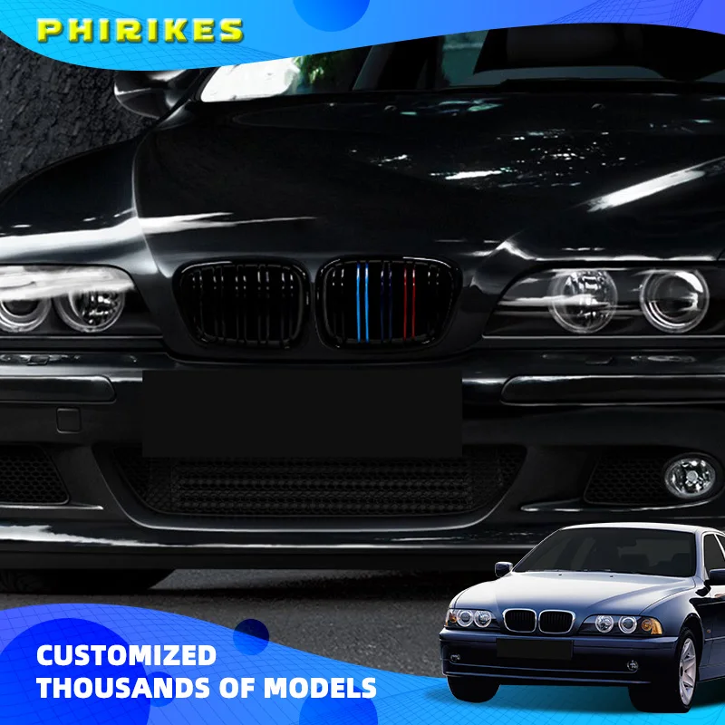 

Front Center black Wide Kidney Hood Grille Grill For BMW E39 525 528 530 535 M5 1997 2003