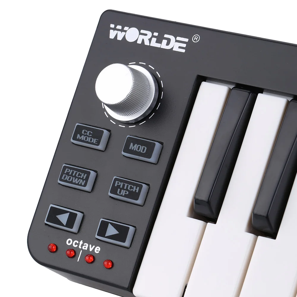 WORLDE Easykey.25 Portable Keyboard Mini 25-Key USB MIDI Controller