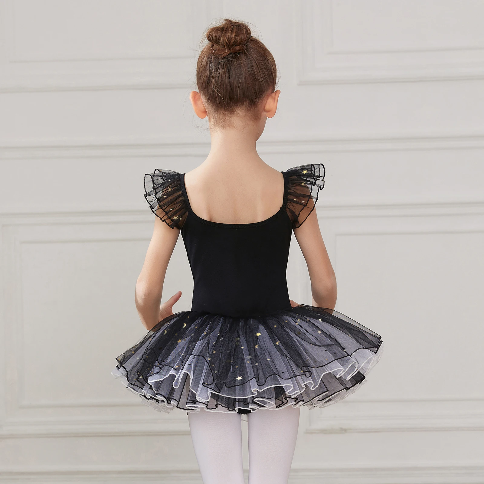 Girls Ballet Tutu Dress Ballet Skirt For Kids Dance Leotards With Shining Skirt Gymnastics Bodysuit Dancewear Balleriana Clothes