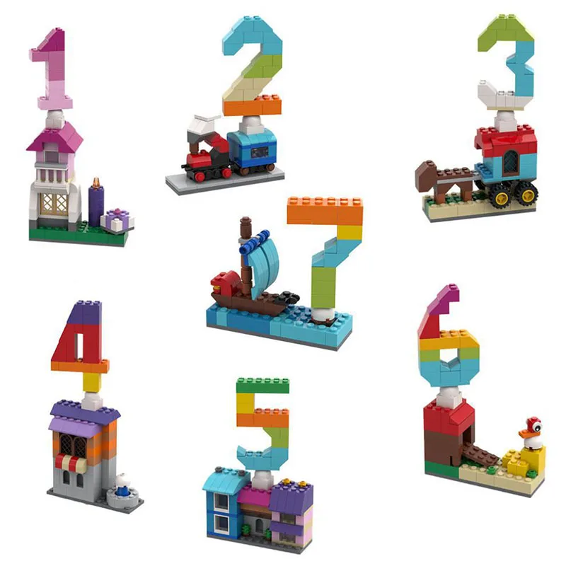 MOC DIY Creative digital building block Toy Birthday Gift Small Building Blocks For Adult Boys Girls Friends For Children Kids