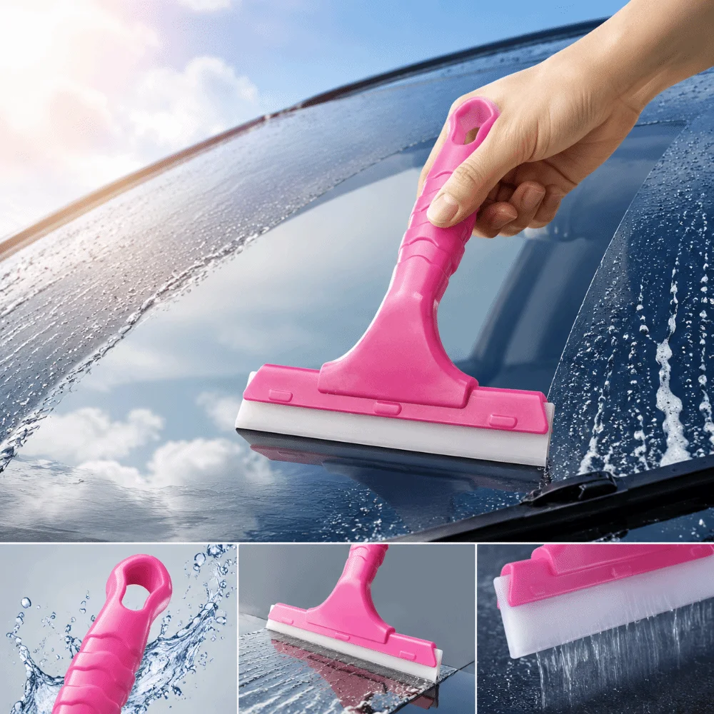 5pcs Soft Flexible Material Silicone Scraper Compact Lightweight Build Easy To Grip Windscreen Water Wiper Resists Aging