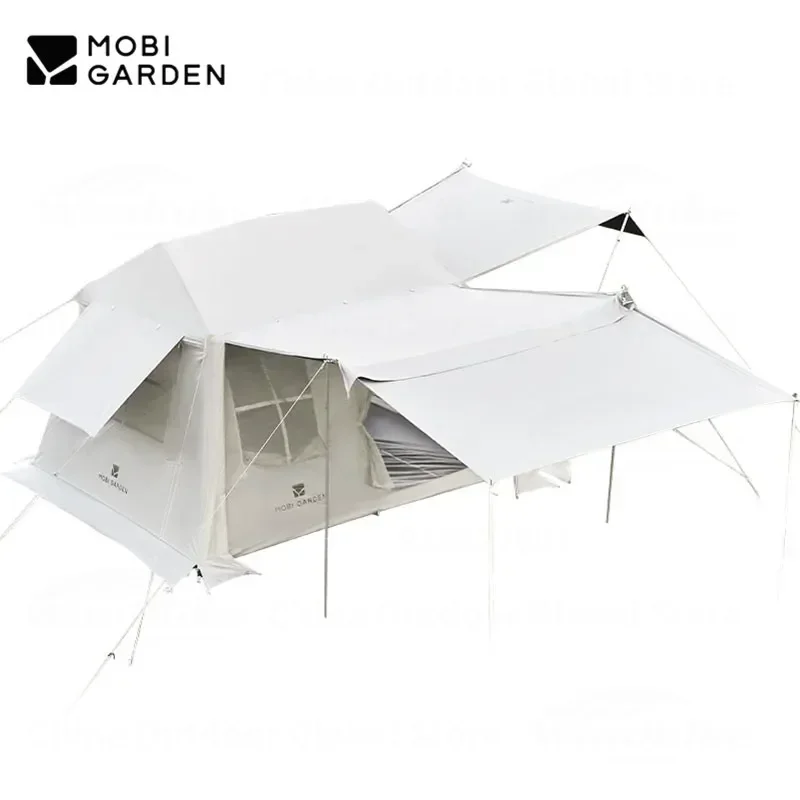 

MOBI GARDEN 9.0㎡ Camping Tent Vinyl Version Automatic Quick Open Tent 2-4 Persons Folding Portable Holiday Mountain House 5.9