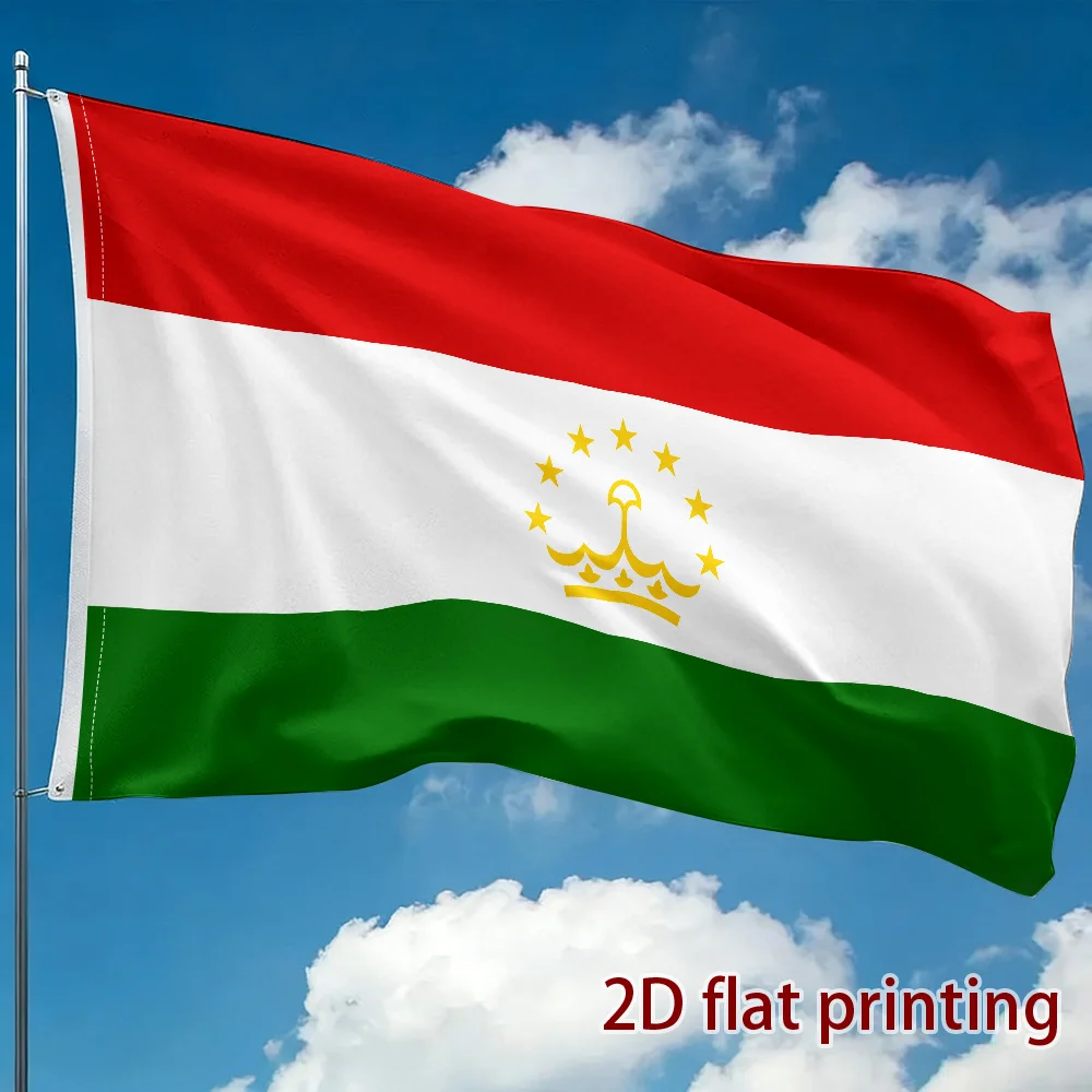 1pc Tajikistan Flag Single-sided Printing, Fan Support Flag, National Team Flag - Hanging Flag, Decorative Flag, Home Decor